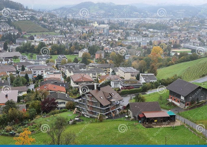 Mount Pilatus The View from the Cable Car for Mount Pilatus at Kriens Lucerne ... photo