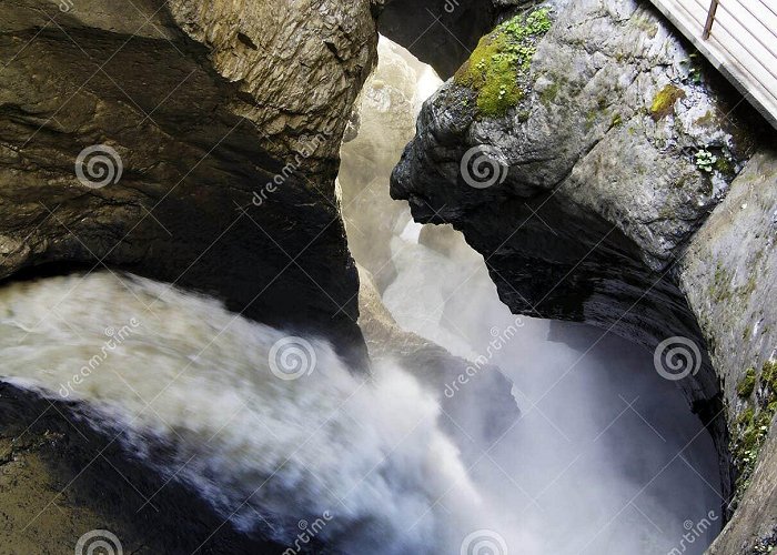 Trummelbach Falls Stechelberg Torrent Waterfall in Interlaken, Switzerland Stock ... photo