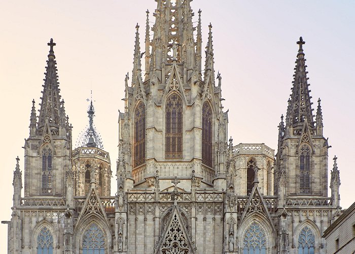 Catedral de Barcelona An exhibition shows how the neo-gothic façade of the Barcelona ... photo