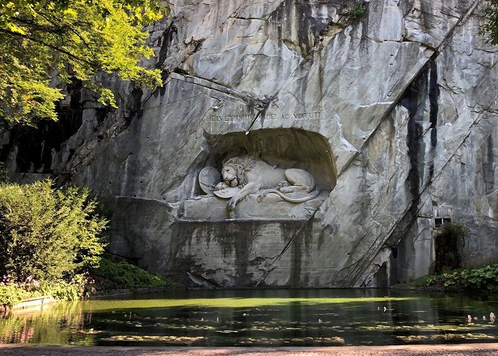 Lion Monument The Lion Monument in the city park of Lucerne photo