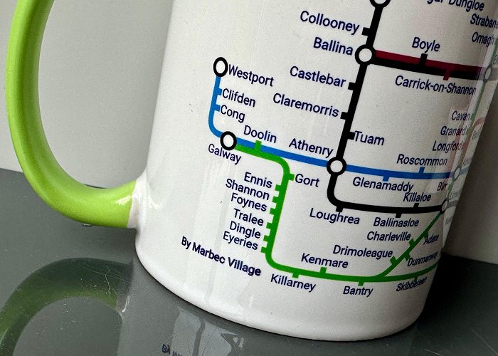 Boyle Abbey Éire Ireland Metro Map Mug. A Unique Irish Gift for the Emerald ... photo