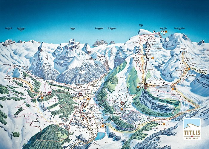 Engstlenalp Ski Engelberg by train - take the railway to ski or snowboard in ... photo