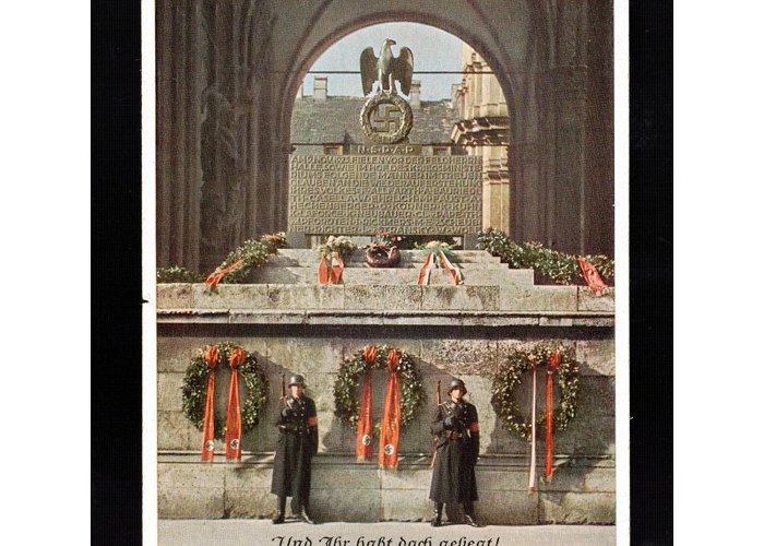 Generals Hall Feldherrnhalle NSDAP Propaganda Munich Beer Hall Putsch Third Reich Monument SS ... photo