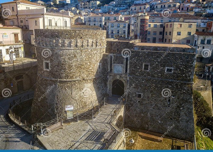 Murat Castle Aerial View of the Aragonese Castle, Murat, Calabria, Tourism ... photo