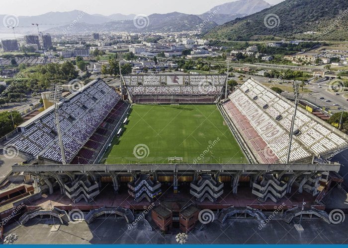 Stadio Arechi Salerno, Italy - 21 July 2021: Aerial View of Arechi Football ... photo