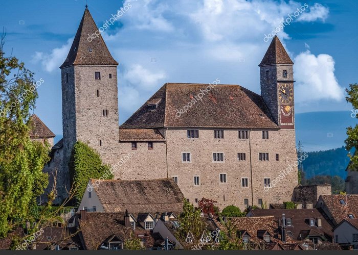 Schloss Rapperswil Skyline Old City Rapperswil Dominated Its Medieval Castle Towers ... photo