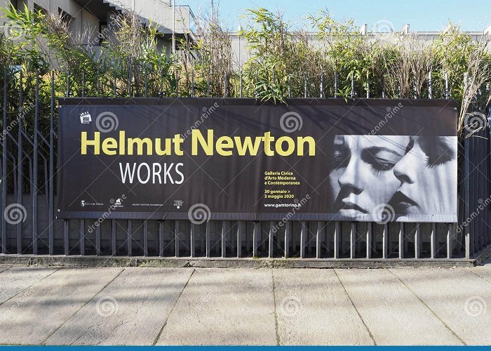 GAM Galleria Civica d Arte Moderna e Contemporanea TURIN - FEB 2020: Helmut Newton Exhibition Banner at GAM Editorial ... photo