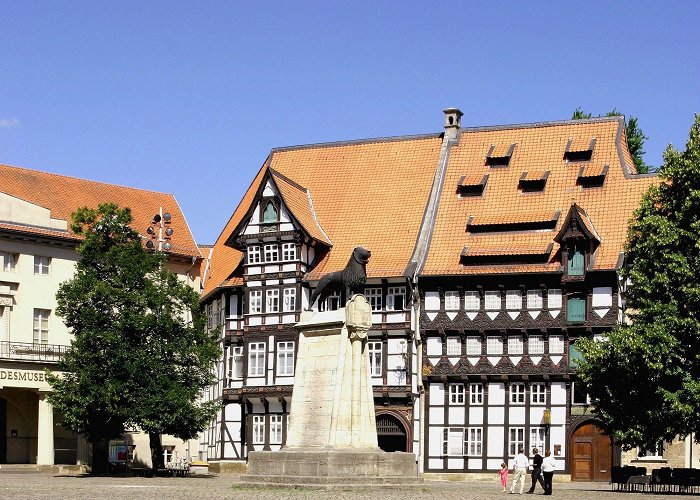 Burgplatz Braunschweig The Braunschweiger Löwe (Brunswick Lion) statue photo