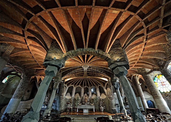 Church of Colònia Güell Church of Colonia Guell - Antoni Gaudi, Architect. 19th century ... photo