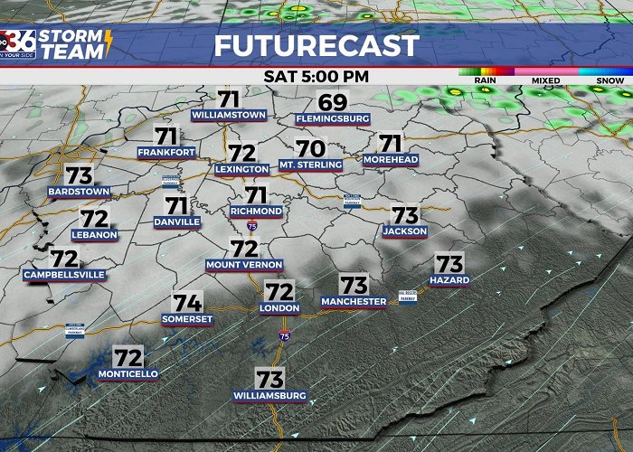 North Face Lift Warm for Easter weekend with isolated storms possible - ABC 36 News photo