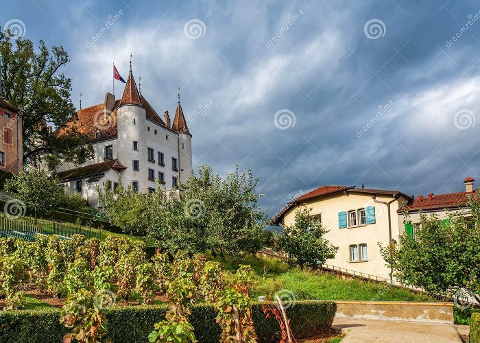 Chateau de Nyon Scenic View of Nyon Castle, Nyon, Vaud, Switzerland Stock Image ... photo