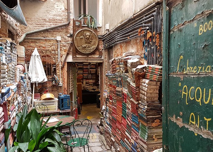 Libraria Aqua Alta Acqua Alta Bookshop, Venice : r/solotravel photo