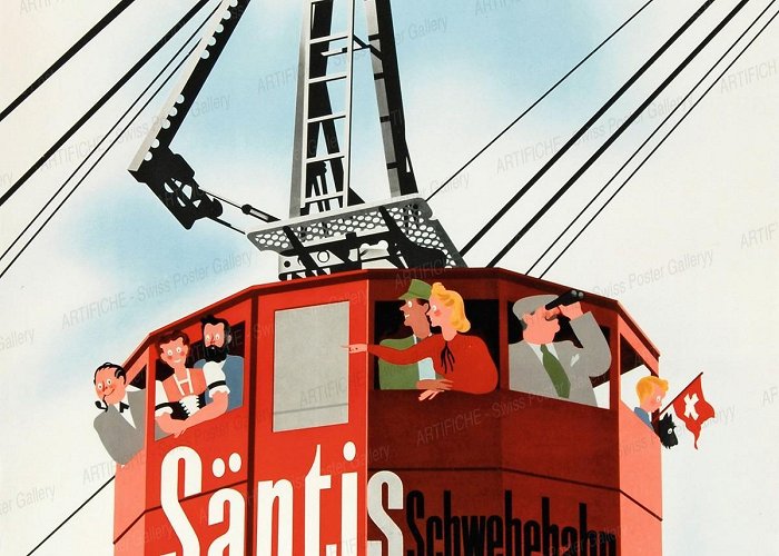 Santis - Schwebebahn Santis - St. Gall - Artifiche Swiss Poster Gallery photo