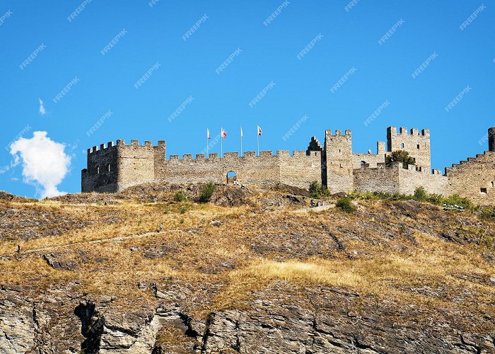 Tourbillon Castle Premium Photo | Tourbillon castle on the hill in sion, canton valais ... photo