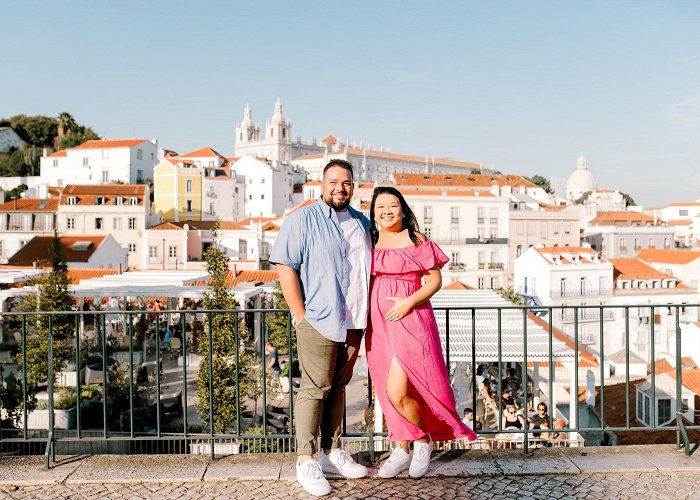 Portas do Sol Belvedere Portas do Sol Square and the streets of Alfama, Lisbon ... photo