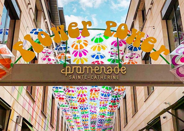 Promenade Sainte-Catherine Umbrella Sky Flower Power - Bordeaux'20 - Impactplan - Art Productions photo