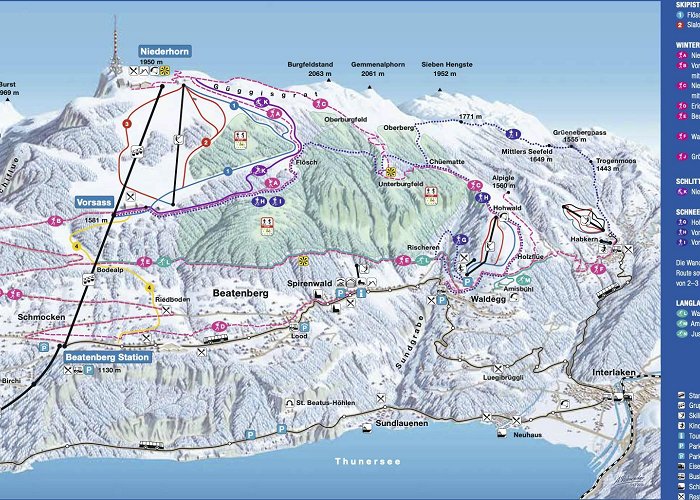 Niederhorn Thunersee Beatenberg Niederhorn Trail Map • Piste Map • Panoramic ... photo