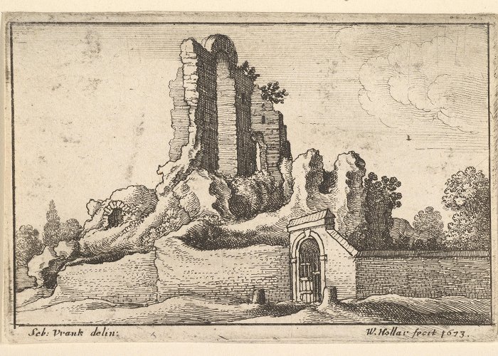 Esquiline Wenceslaus Hollar | Ruins and a barred gate on the Esquiline Hill ... photo