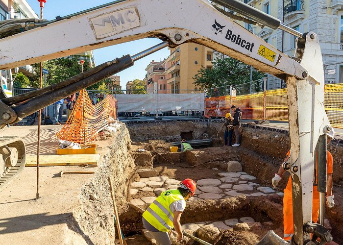 Parioli An ancient Roman road emerged from a construction site in Parioli ... photo