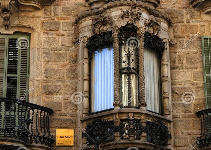 Casa Calvet Ornate balconies stock image. Image of artwork, sophisticated ... photo