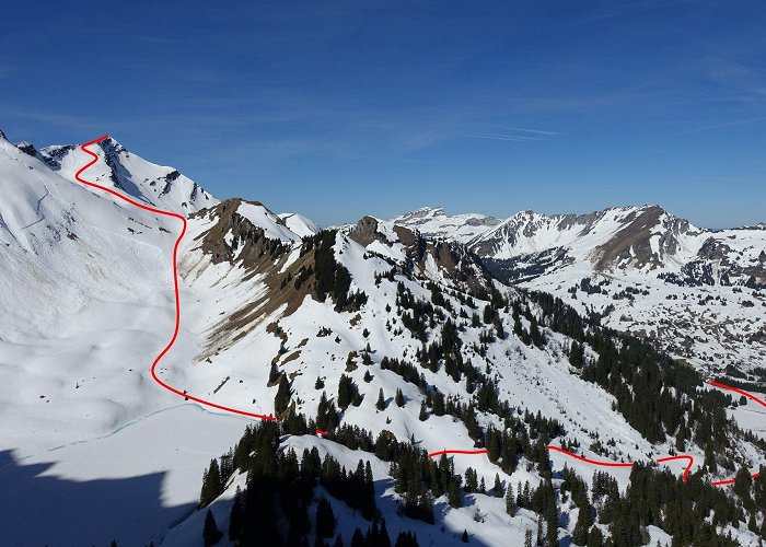 Pic Chaussy From Col des Mosses via Lioson and on the NE face | Ski tour ... photo