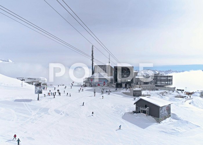 Crap Sogn Gion Into Crap Sogn Gion LAAX Switzerland Win... | Stock Video | Pond5 photo