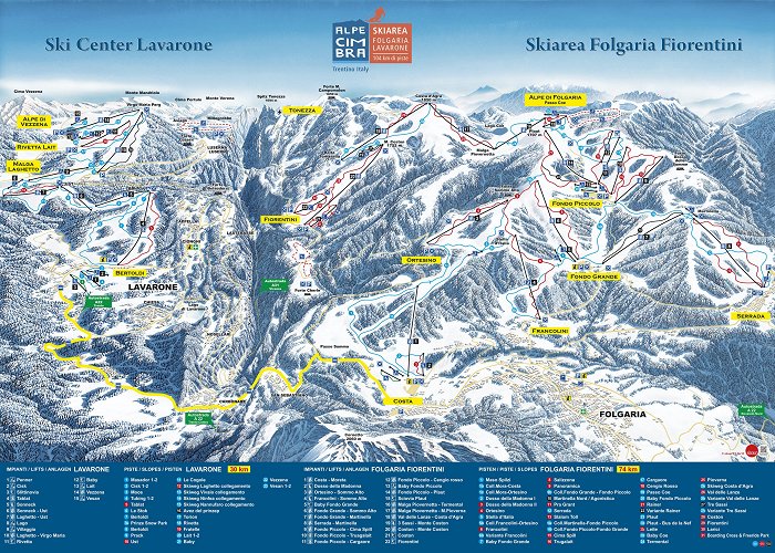 Vezzena Cross-Country Skiing Trail Map Folgaria Lavarone Luserna • Nordic ... photo