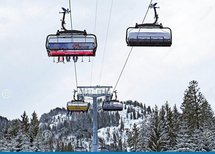 Sesselbahn Wildhaus-Oberdorf 6-person Chairlift Oberdorf - Freienalp Editorial Photography ... photo