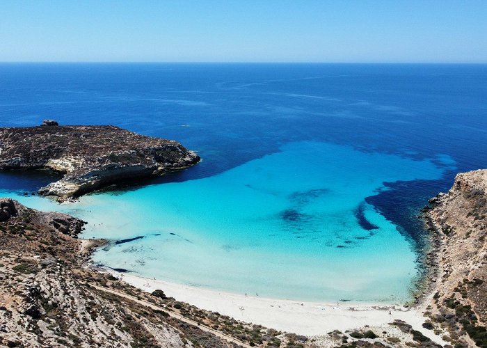 Isola dei conigli The island of Lampedusa, Sicily. The southernmost point of Italy ... photo