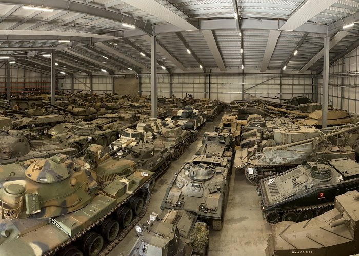 Tank Museum Tanks in storage waiting to be repaired and restored at Bovington ... photo
