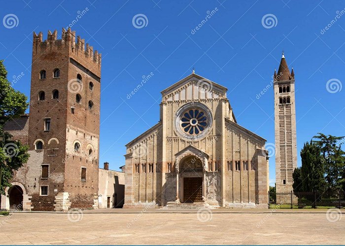 Piazza San Zeno Basilica of San Zeno Verona - Italy Stock Photo - Image of fresco ... photo