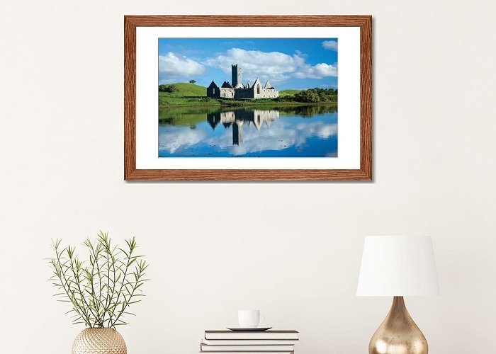 Rosserk Abbey iCanvas "Reflection Of Rosserk Abbey In The River Moy I, County ... photo