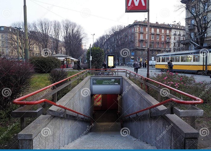 Bande Nere MILANO, Italy. 29 January 2019: Entrance To Lanza Metro Station in ... photo