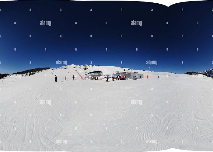 Zeledria 360° view of Madonna Di Campiglio - Seggiovia Zeledria - Alamy photo