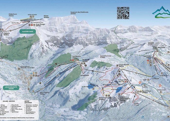 Ski Lift Vers l'Eglise BERGFEX: Ski resort Les Diablerets - Glacier 3000 - Skiing holiday ... photo