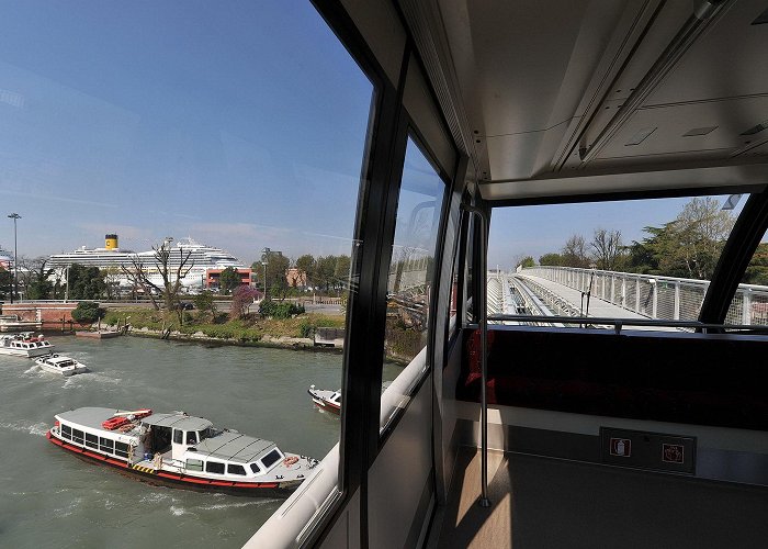 Tronchetto Cruise Terminal Futuristic ride with a view of the Venetian lagoon - Venice's new ... photo