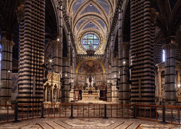 Duomo of Siena Siena's spectacular cathedral floor has been temporarily uncovered photo