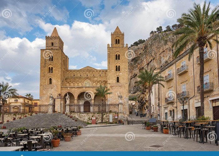 Cathedral Basilica of Cefalù Cathedral Basilica of Cefalu at Square Piazza Del Duomo in the Old ... photo