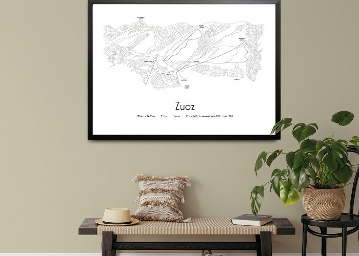 Pizzet Zuoz Ski Piste Map Poster/print - Etsy Ireland photo