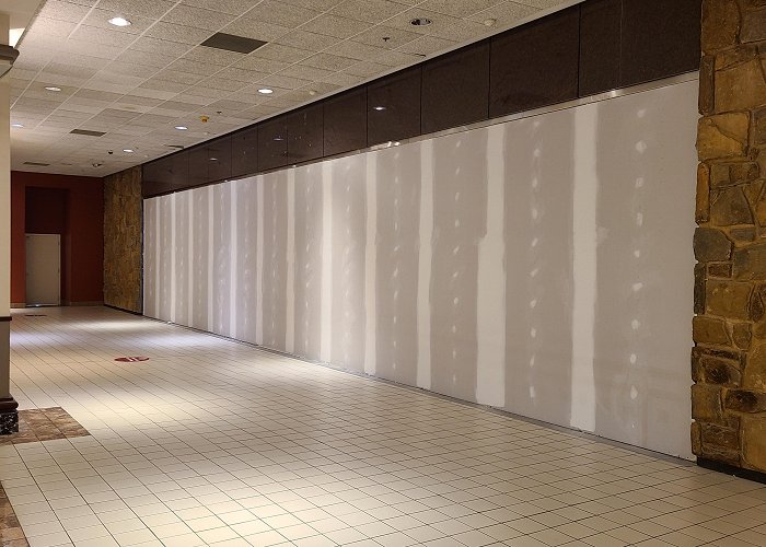 Harrisburg Shopping Center Harrisburg Mall in PA has recently drywalled over all of the ... photo