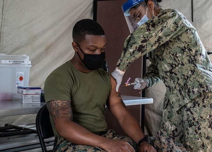 Camp Foster Marines approve 1st religious exemptions for COVID vaccine | KTLA photo
