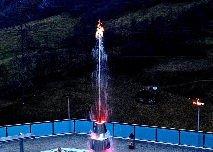 Torrentbahn LEUKERBAD - the new water feature at the Leukerbad Therme with ... photo