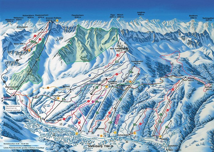 Schwarzenegg Sörenberg Trail Map • Piste Map • Panoramic Mountain Map photo