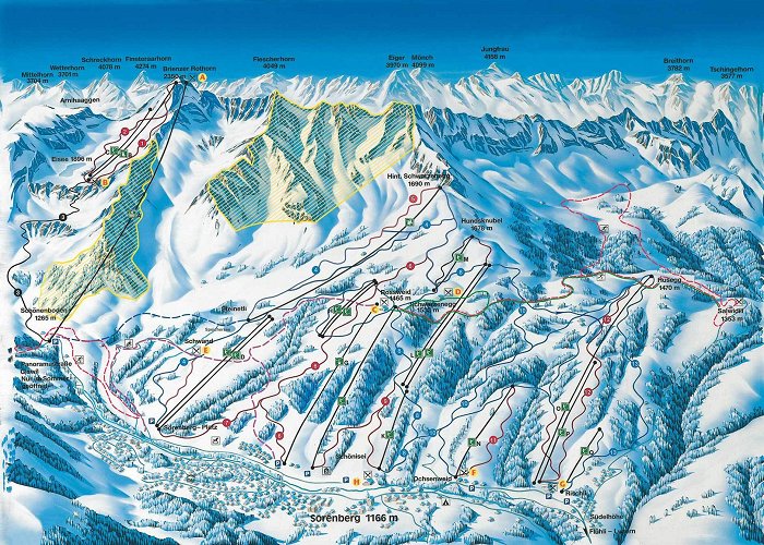 Schwarzenegg Sörenberg Piste Map | Plan of ski slopes and lifts | OnTheSnow photo