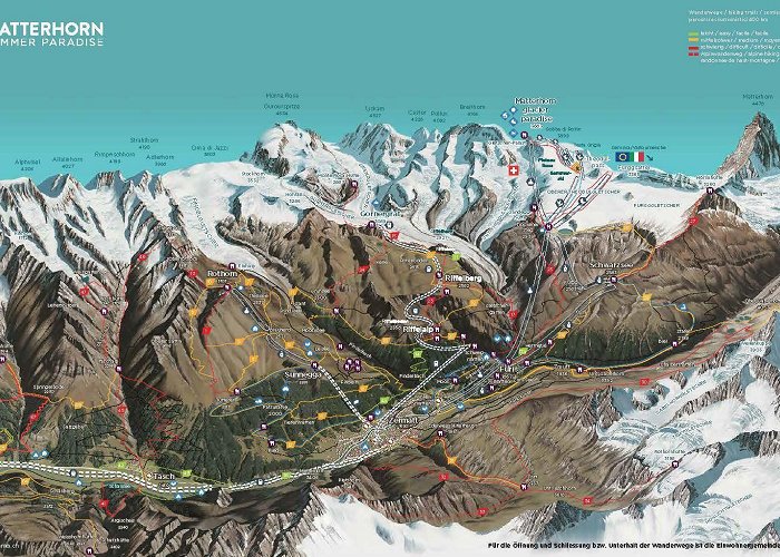 Furi - Riffelberg Trek maps to Monterosa | thealps.com photo