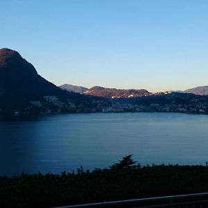 Flat With Amazing View Over The Gulf Of Lugano Exterior photo