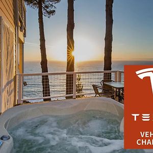 Breathtaking Oceanview! By Oceanviewhottubs Oceanfront! Shelter Cove Ca Tesla Ev Station Apartman Exterior photo