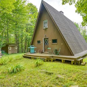 A-Frame Cabin In Becket Deck And Private Acreage! Villa Exterior photo